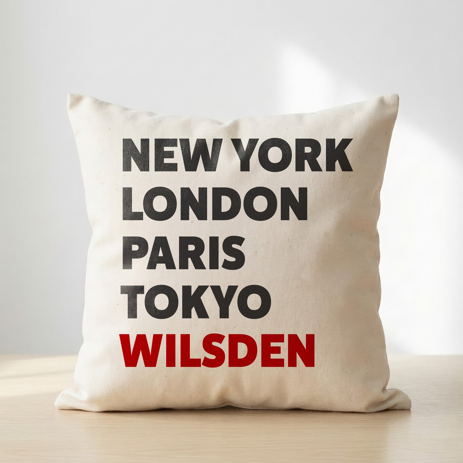 Wilsden typography cushion