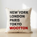 Wootton typography cushion