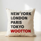 Wootton typography cushion