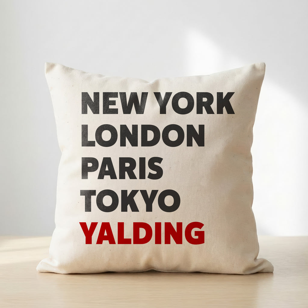 Yalding typography cushion