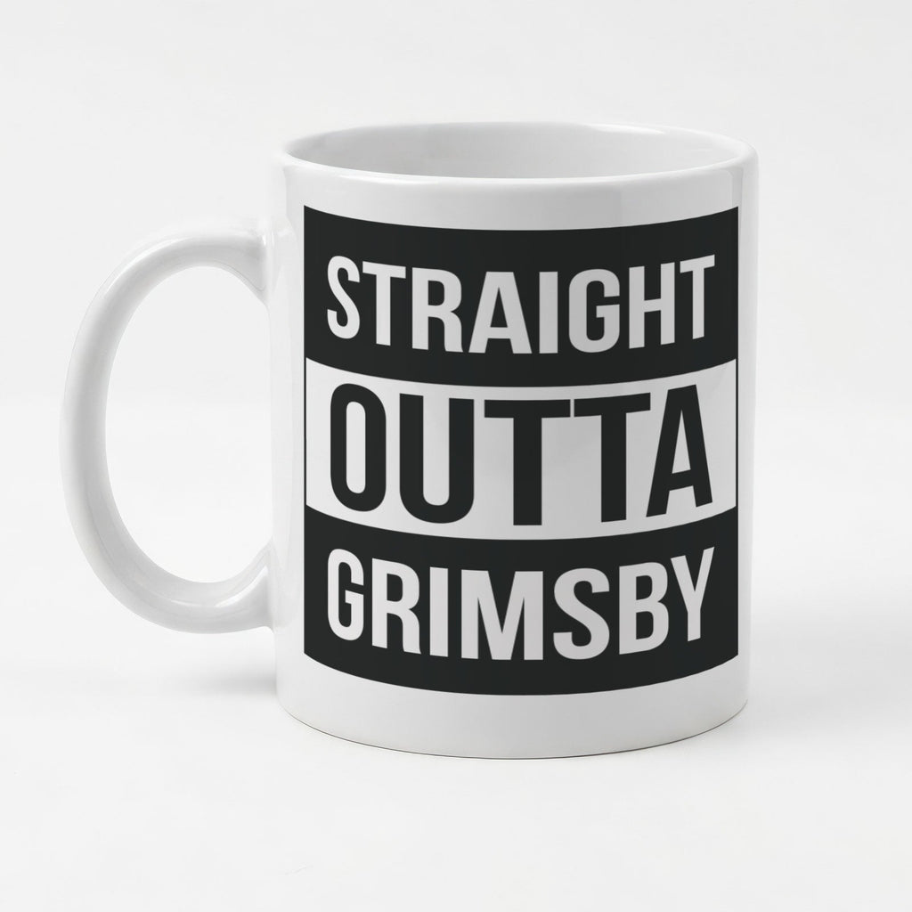 STRAIGHT OUTTA GRIMSBY - Mug - Funny Gift Present for Someone from Grimsby