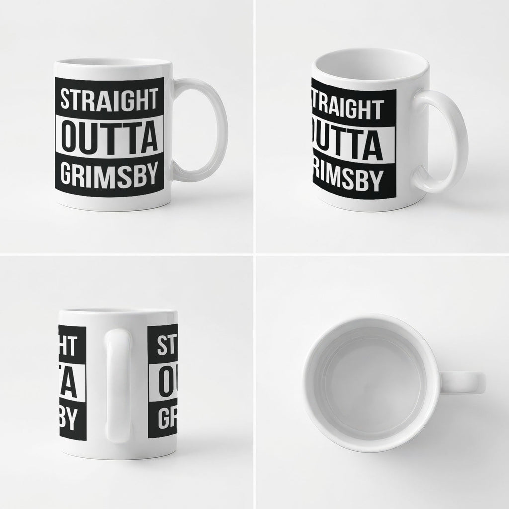 STRAIGHT OUTTA GRIMSBY - Mug - Funny Gift Present for Someone from Grimsby
