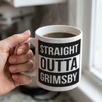 STRAIGHT OUTTA GRIMSBY - Mug - Funny Gift Present for Someone from Grimsby