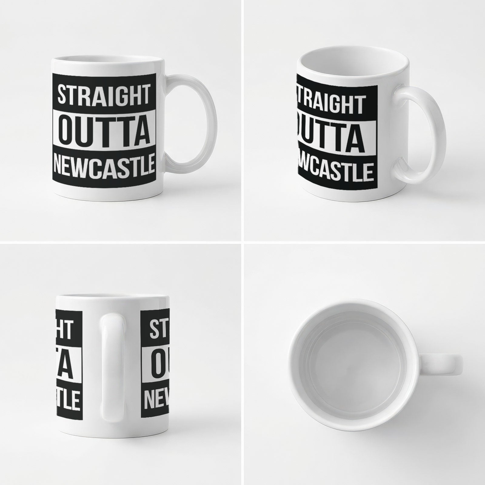 STRAIGHT OUTTA NEWCASTLE - Mug - Funny Gift Present for Someone from Newcastle