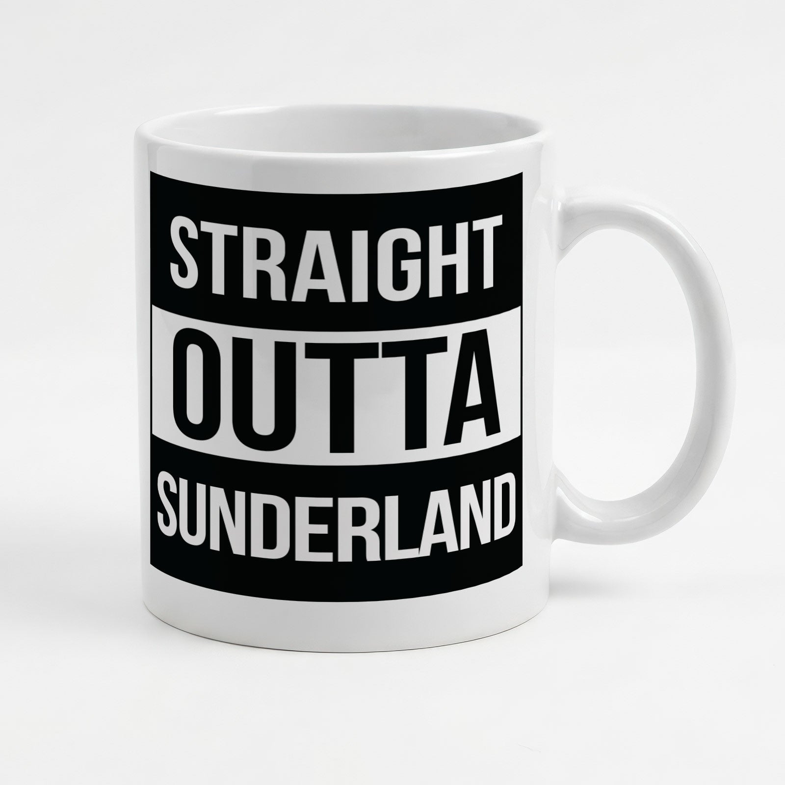 STRAIGHT OUTTA SUNDERLAND - Mug - Funny Gift Present for Someone from Sunderland