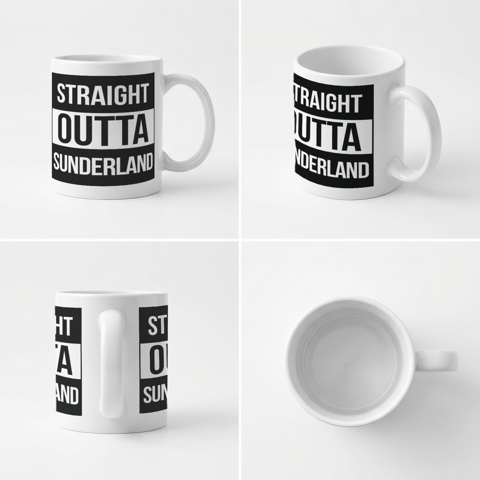 STRAIGHT OUTTA SUNDERLAND - Mug - Funny Gift Present for Someone from Sunderland
