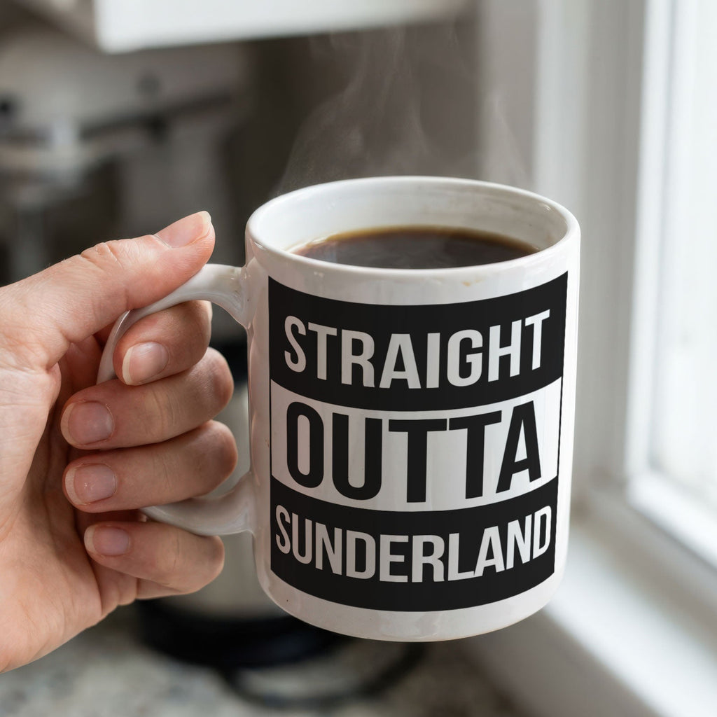 STRAIGHT OUTTA SUNDERLAND - Mug - Funny Gift Present for Someone from Sunderland