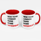 GATESHEAD New York London Rome Paris - Mug - Funny Gift Present for Someone from Gateshead