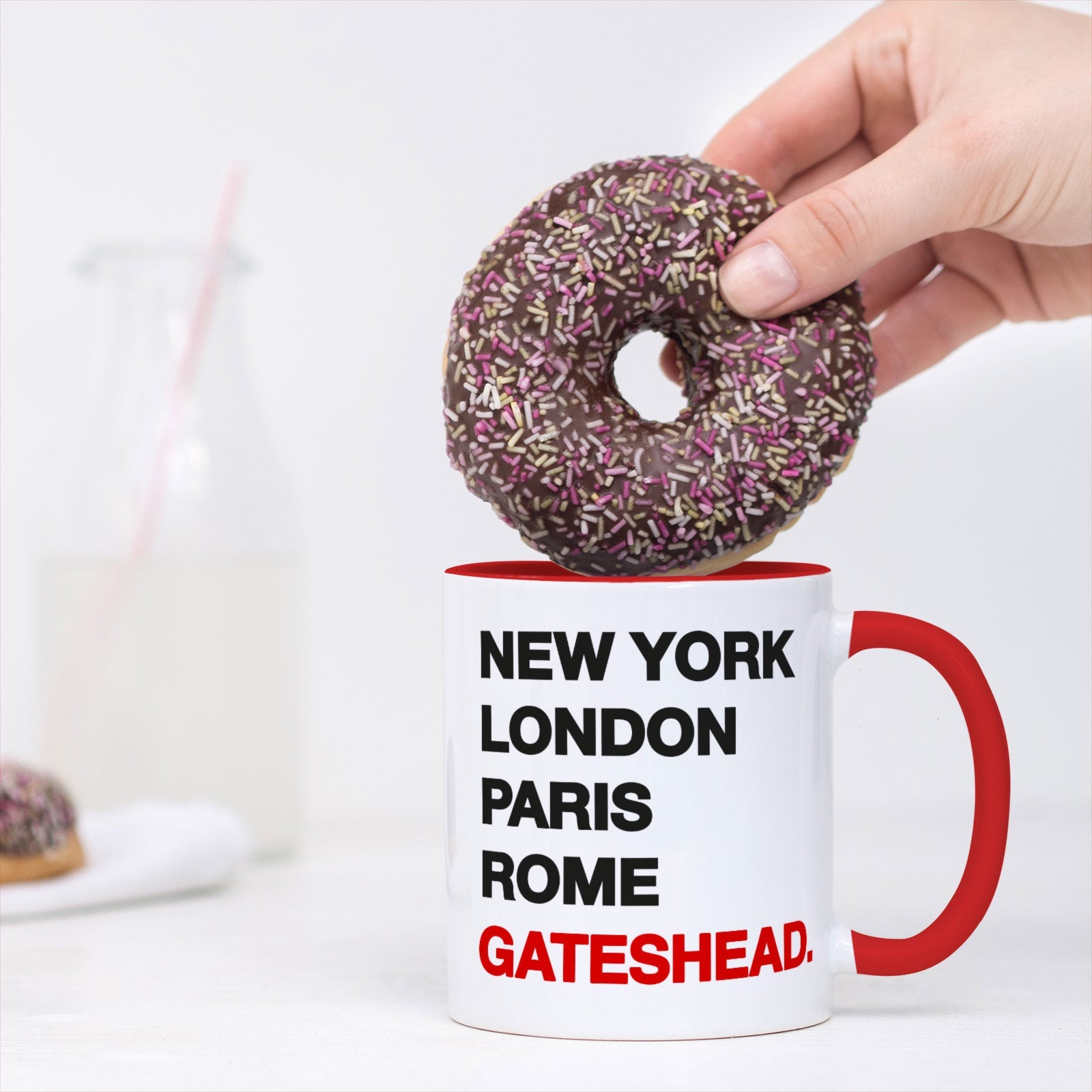 GATESHEAD New York London Rome Paris - Mug - Funny Gift Present for Someone from Gateshead