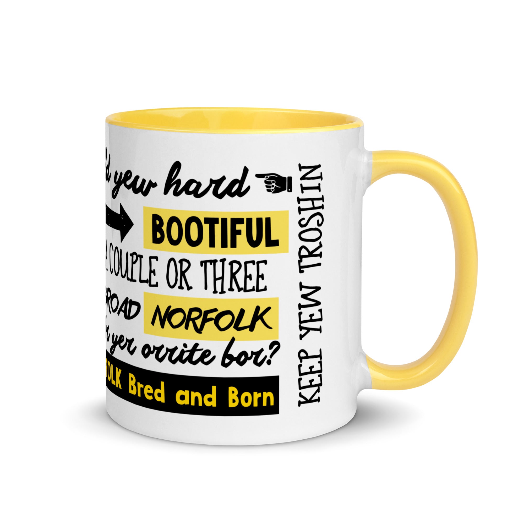 ONLY IN NORFOLK Phrases - Coffee Mug - Funny Gift Present for Someone from Norfolk