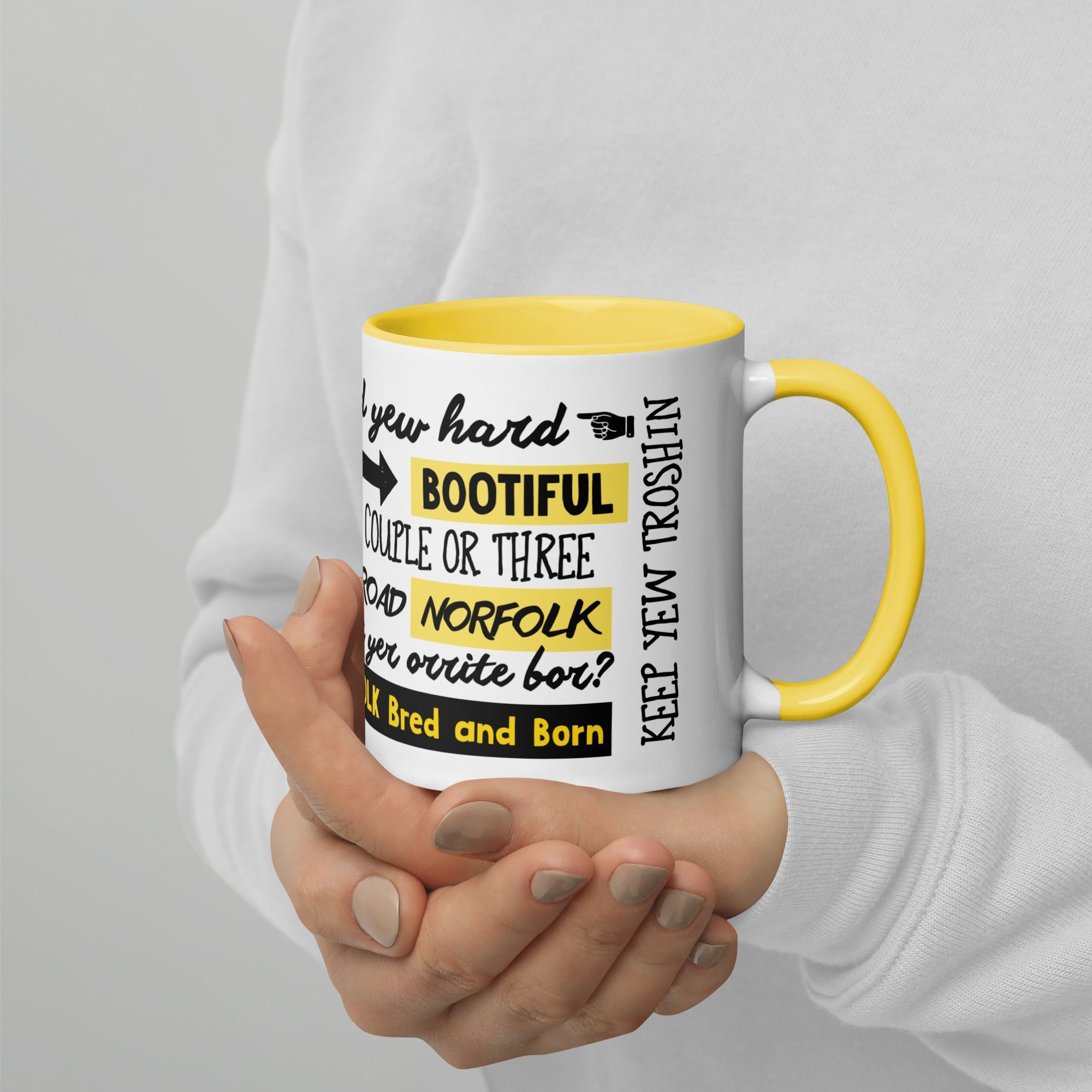 ONLY IN NORFOLK Phrases - Coffee Mug - Funny Gift Present for Someone from Norfolk